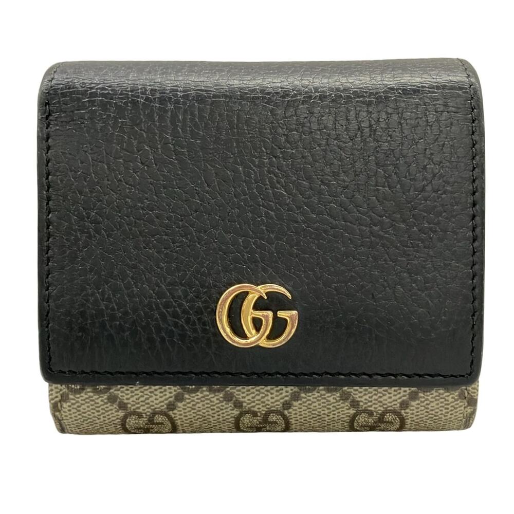 Gucci GG Marmont/GG Plus/GG Supreme Bifold Wallet 598587 Black Beige Khaki PVC